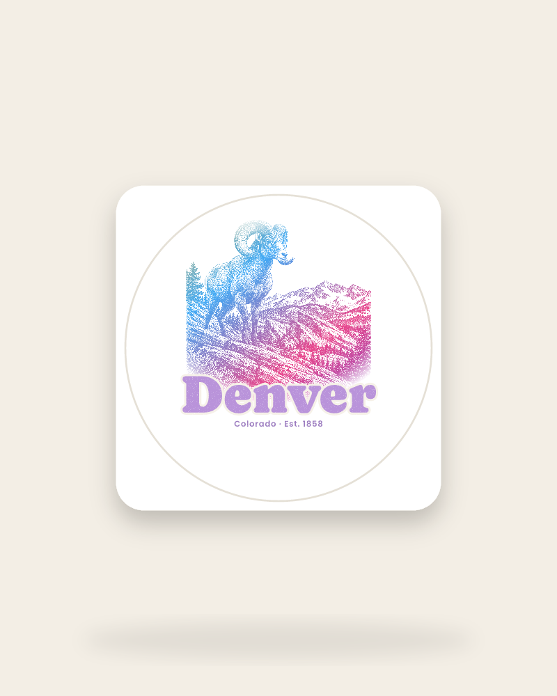 Denver Bighorn Ram Kiss-Cut Sticker