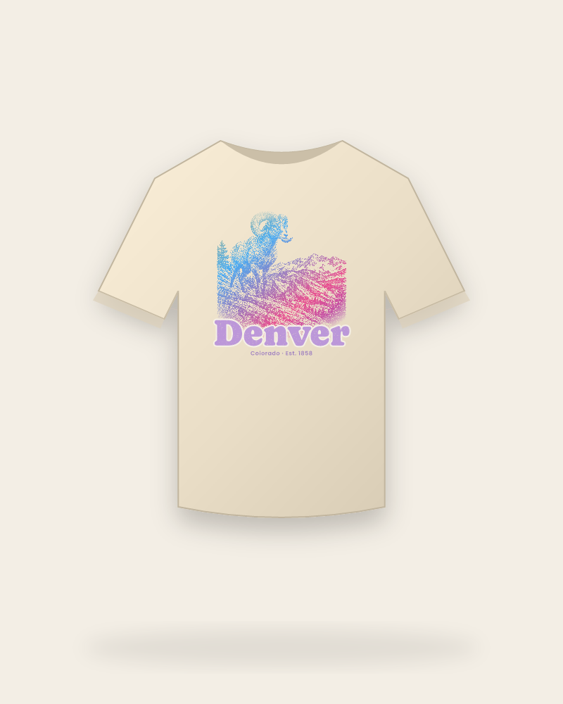 Denver Bighorn Ram Organic Cotton Tee