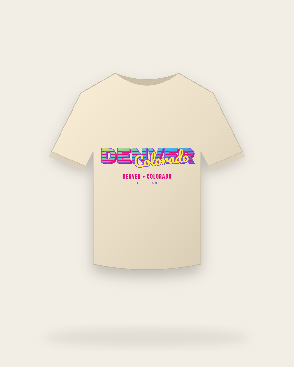 Denver Music TV Organic Cotton Tee in Natural