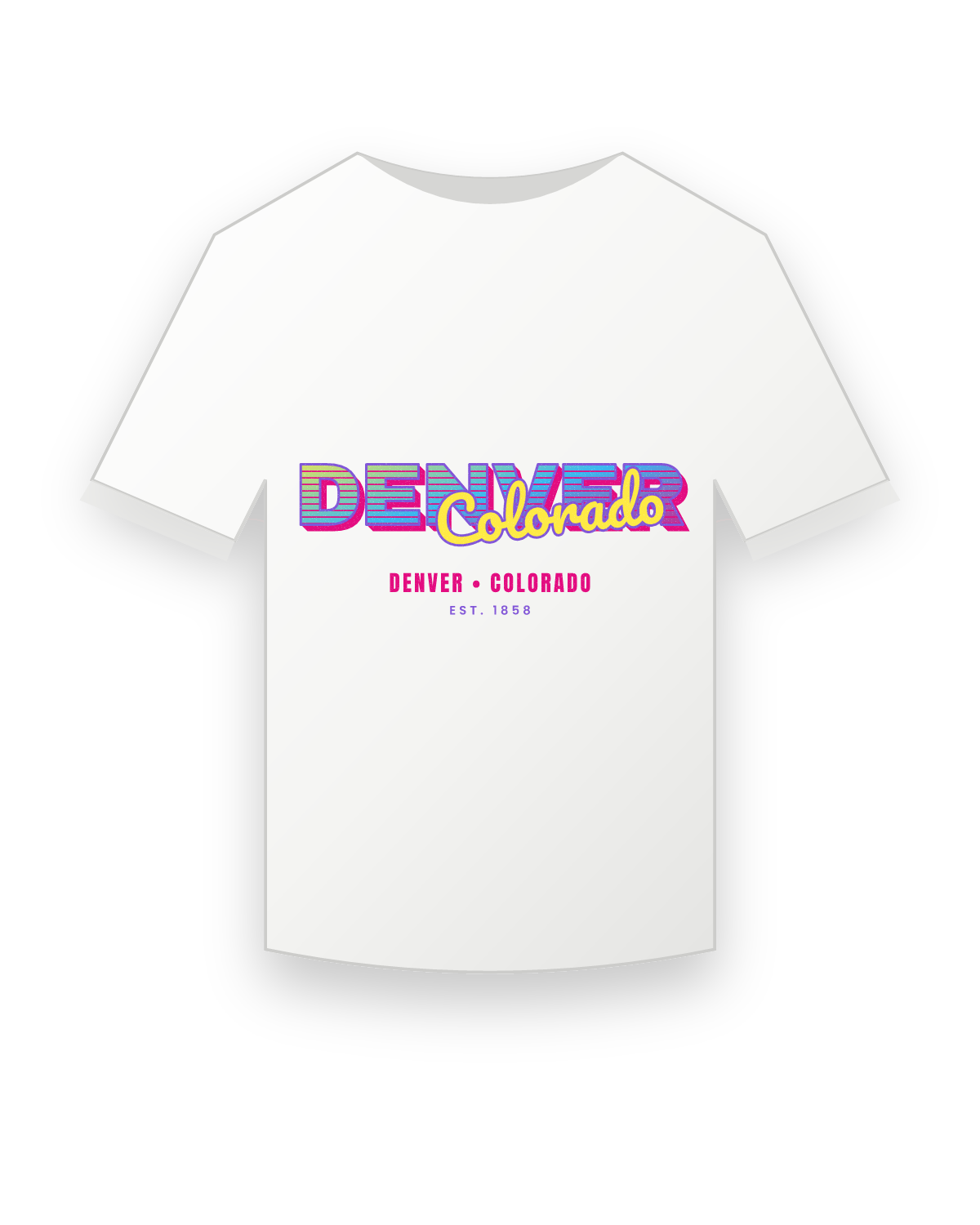 Denver Music TV Youth Tee in White