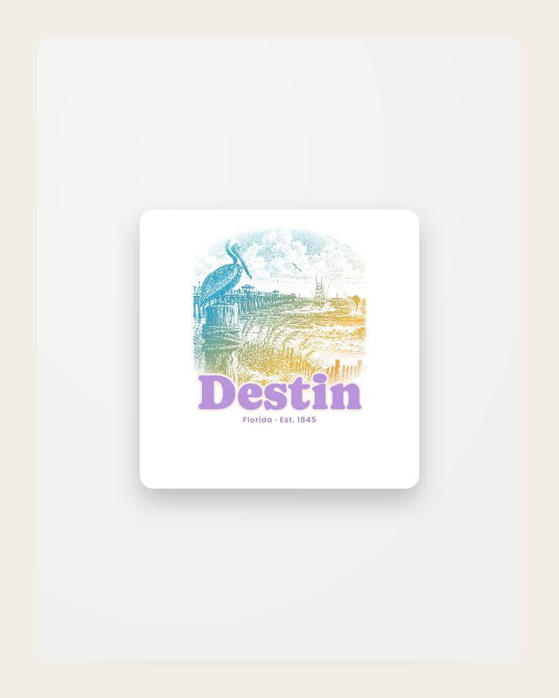 Destin Pier Pelican Fridge Magnet