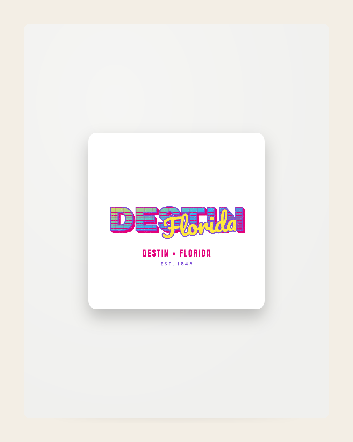 Destin Music TV Fridge Magnet in White