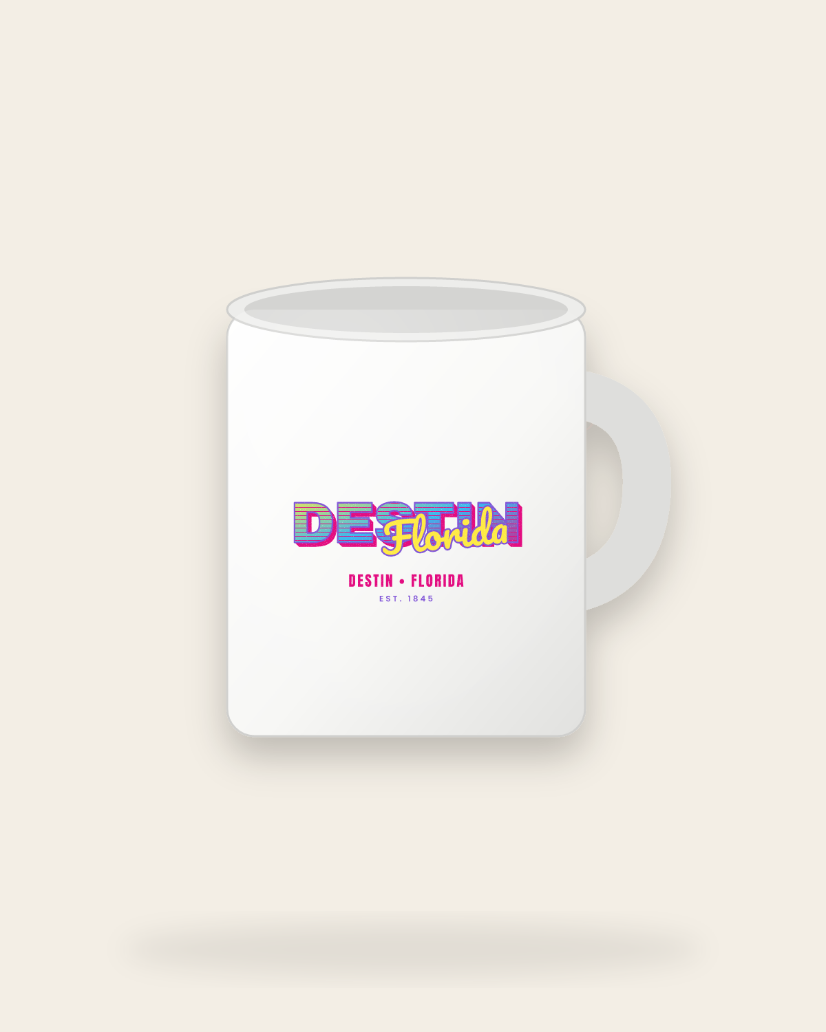 Destin Music TV Ceramic Mug 11oz in White
