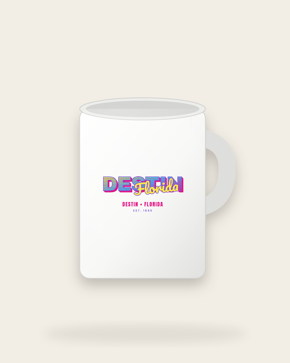 Destin Music TV Ceramic Mug 15oz in White