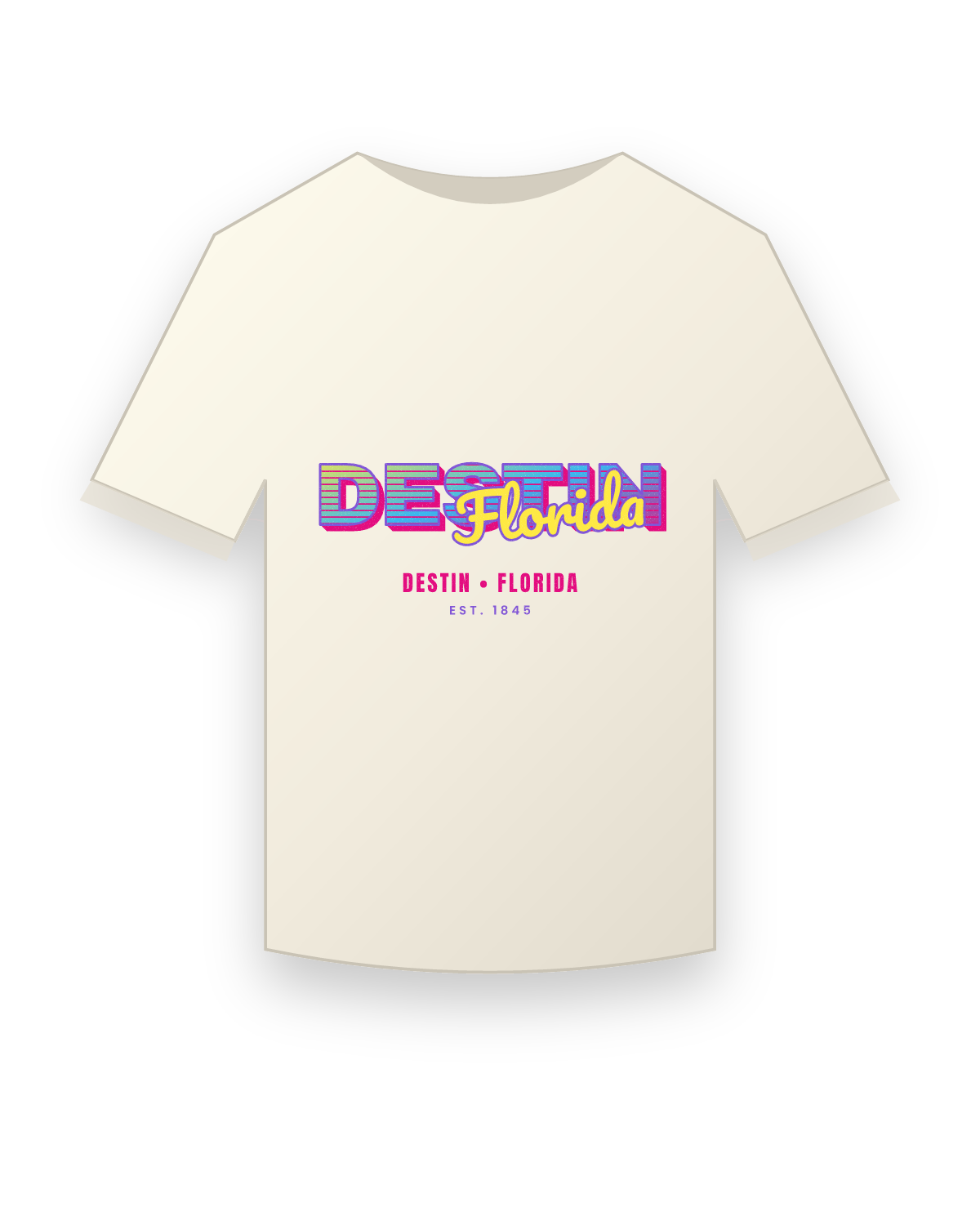 Destin Music TV Vintage Wash Tee in Ivory