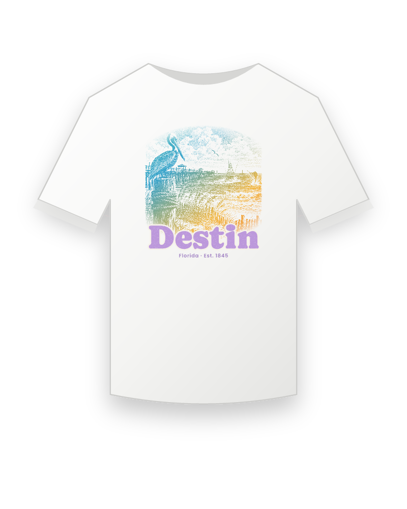 Destin Pier Pelican Youth Tee