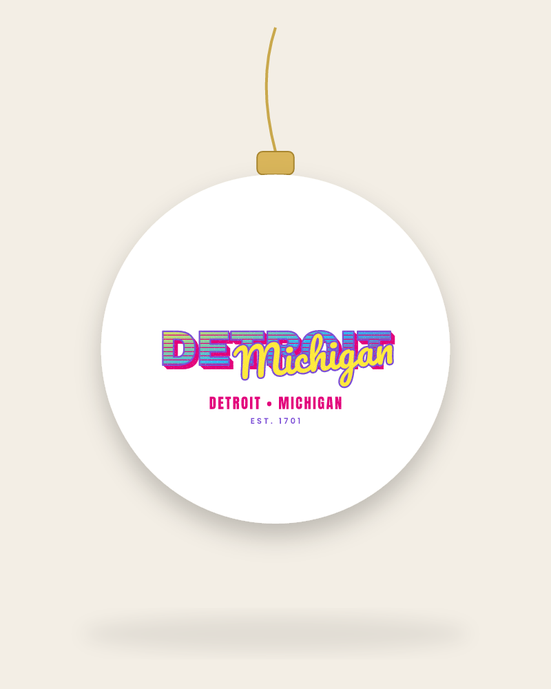 Detroit Music TV Ceramic Ornament