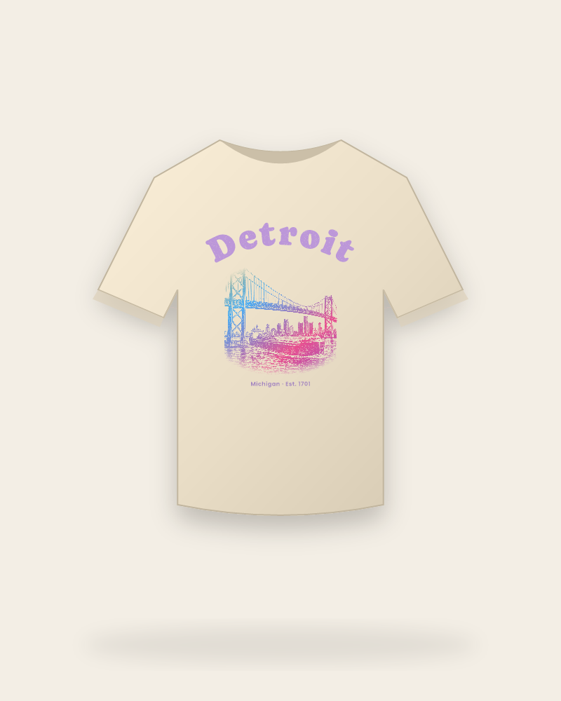 Detroit Ambassador Bridge Organic Cotton Tee