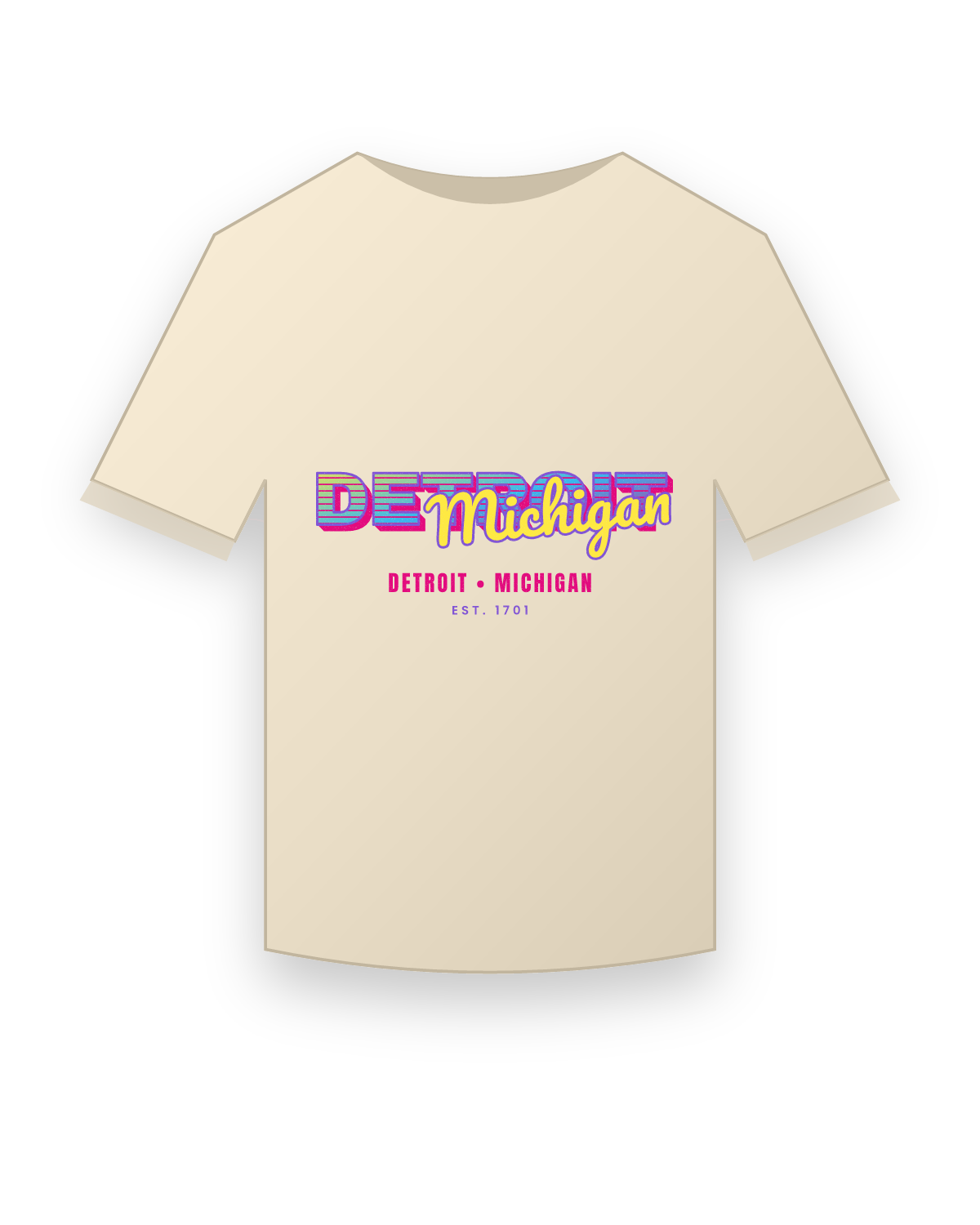 Detroit Music TV Organic Cotton Tee in Natural