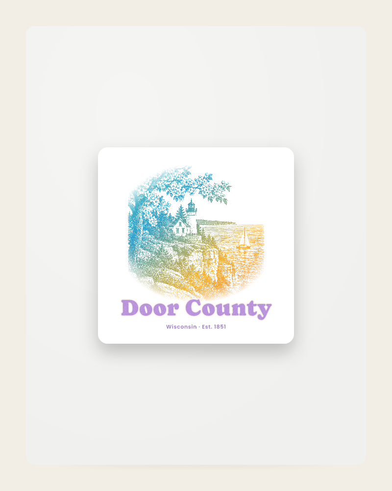 Door County Cherry Blossom Lighthouse Fridge Magnet