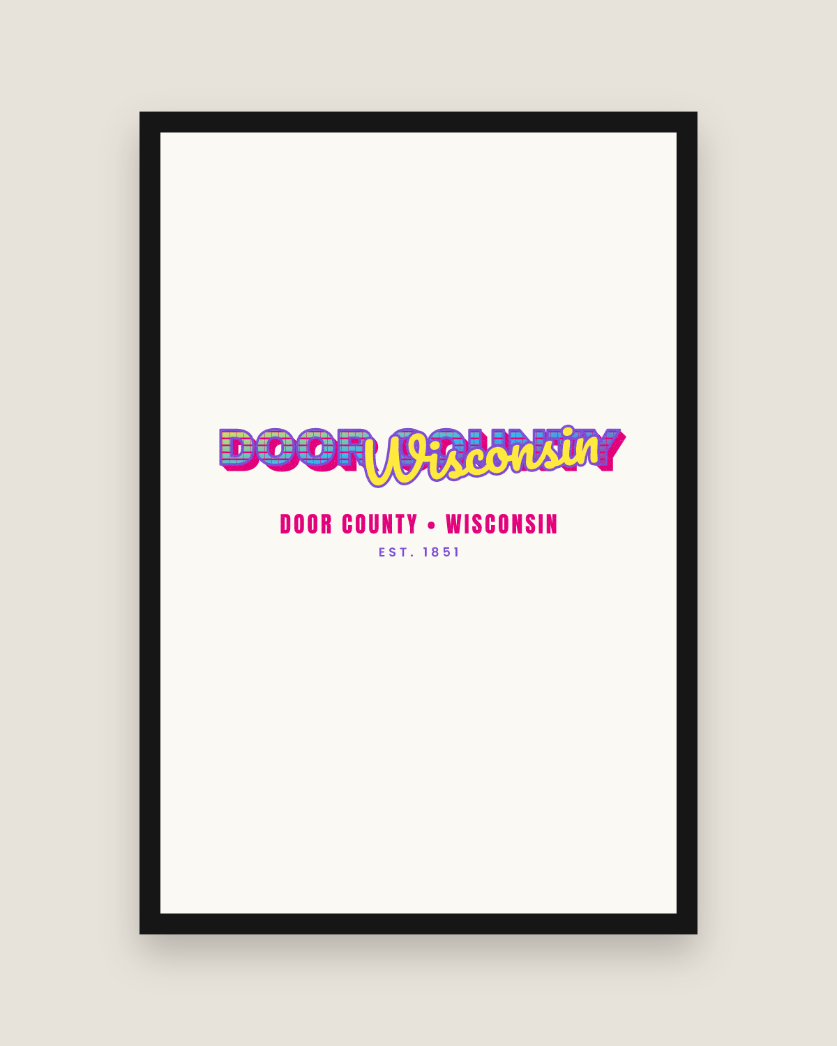 Door County Music TV Matte Poster in White