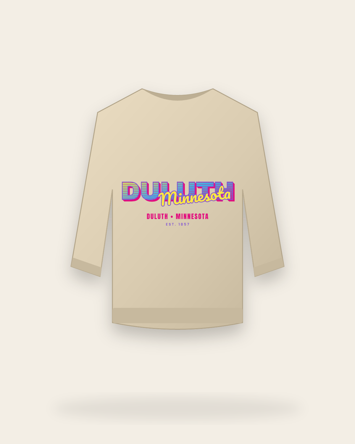 Duluth Music TV Crewneck Sweatshirt in Sand