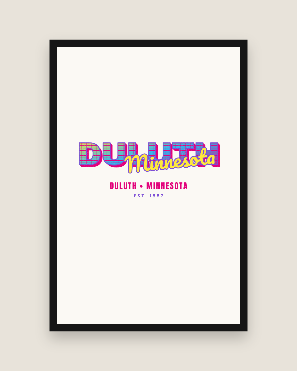 Duluth Music TV Matte Poster in White