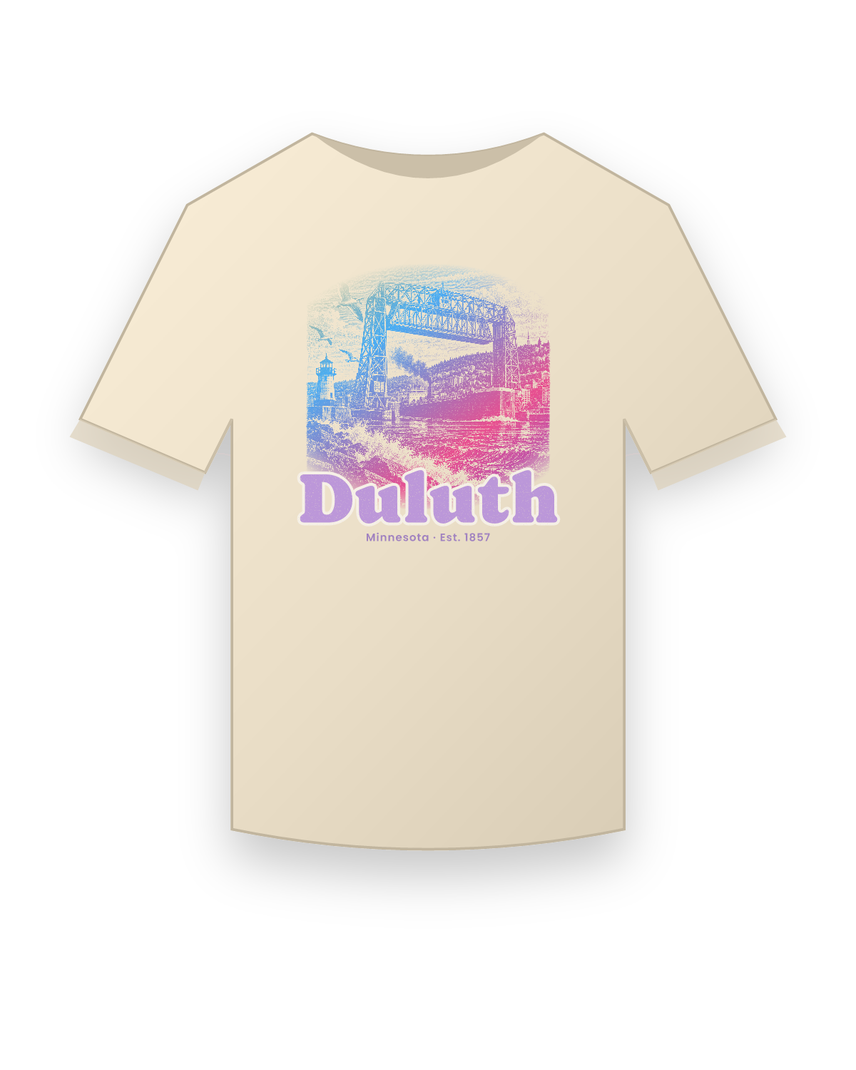 Duluth Lift Bridge Classic Tee in Natural