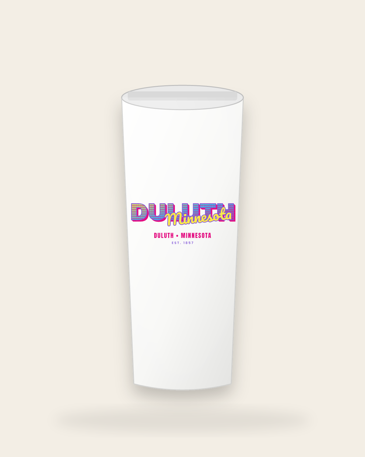 Duluth Music TV Insulated Tumbler 20oz in White