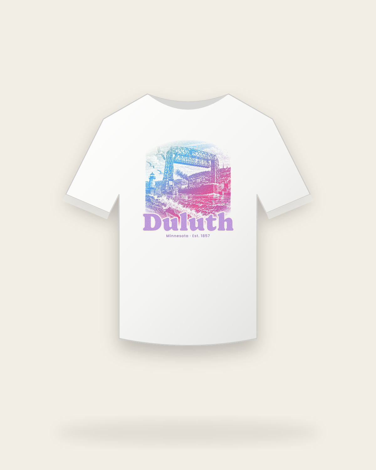 Duluth Lift Bridge Youth Tee in White