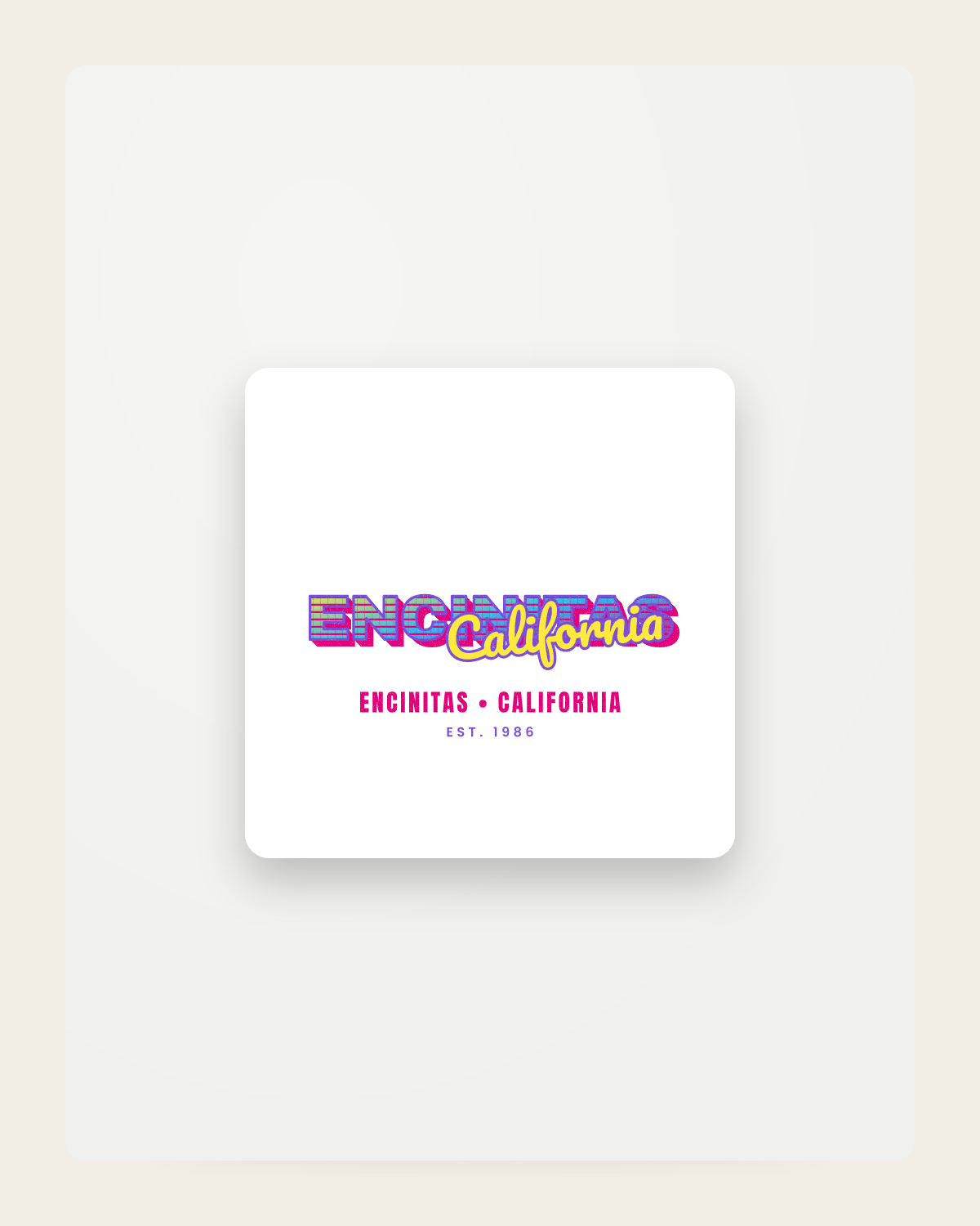 Encinitas Music TV Fridge Magnet in White