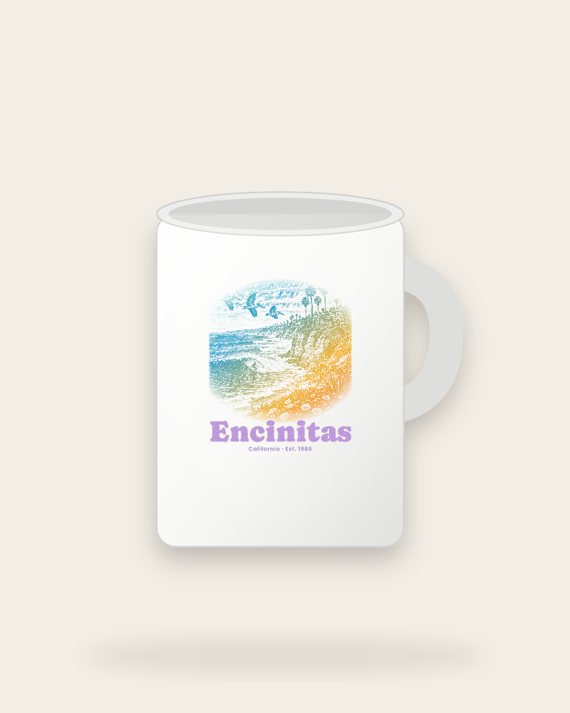 Encinitas Reef Break Ceramic Mug 15oz