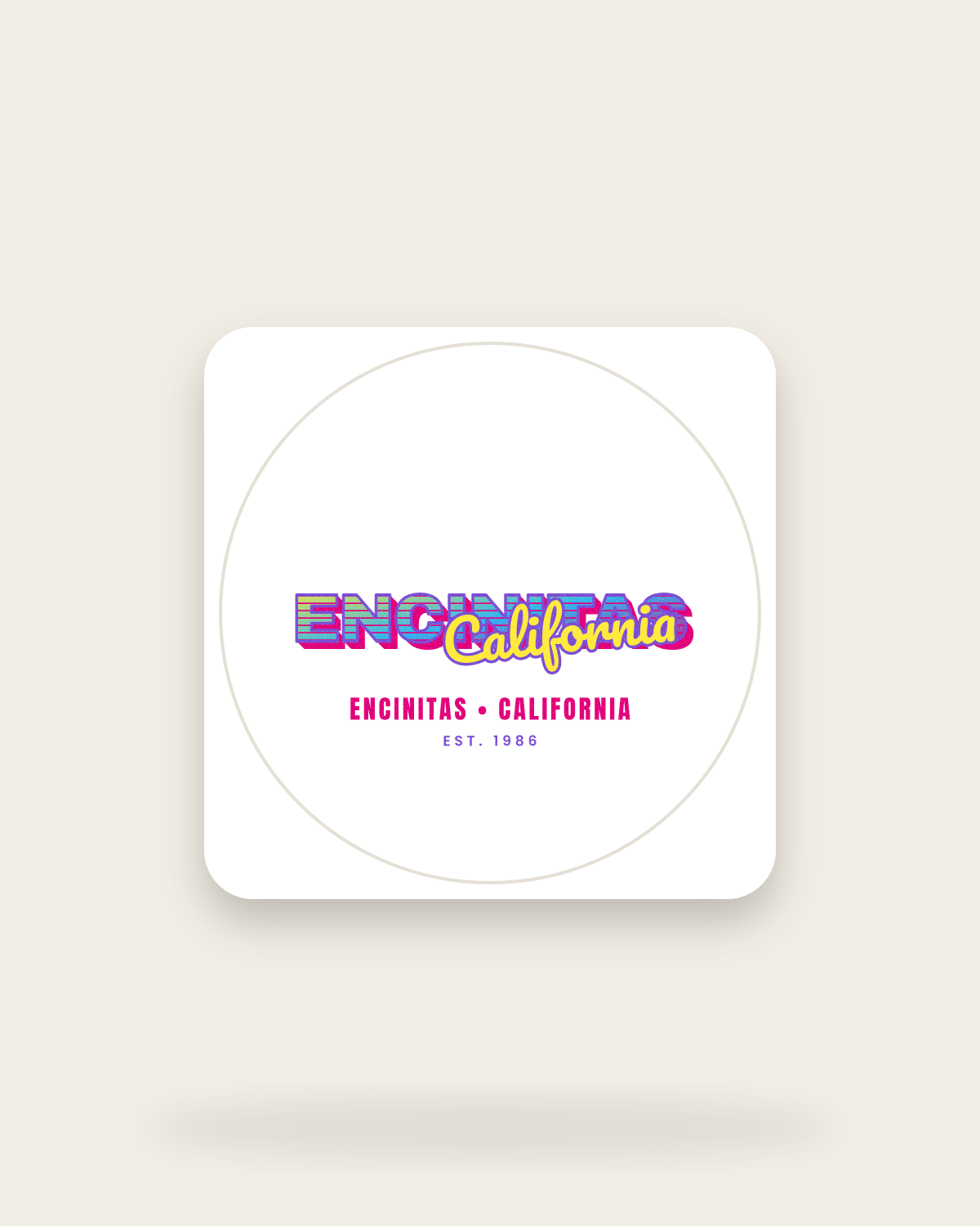 Encinitas Music TV Kiss-Cut Sticker in White