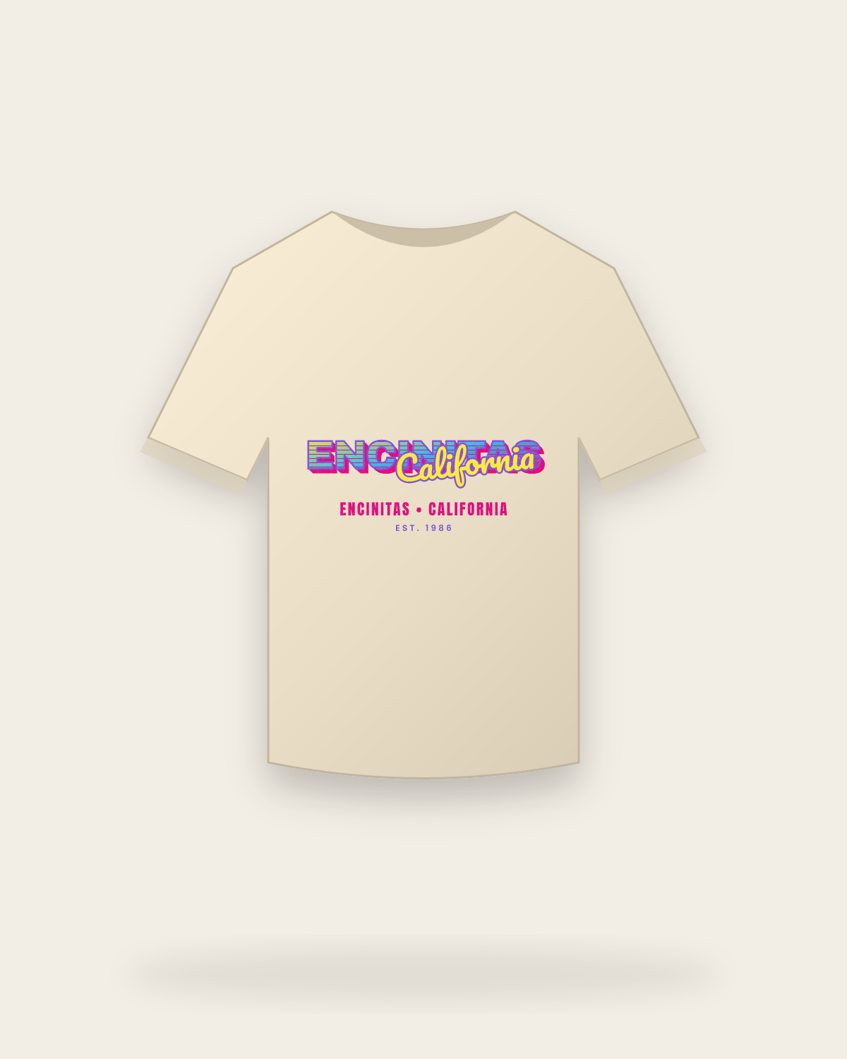 Encinitas Music TV Organic Cotton Tee in Natural