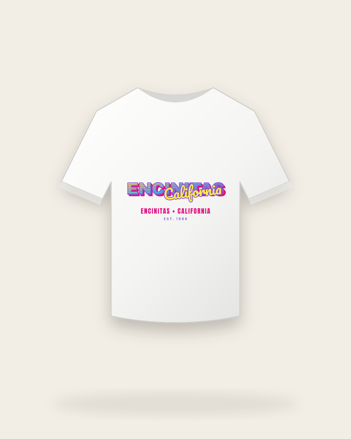 Encinitas Music TV Youth Tee in White