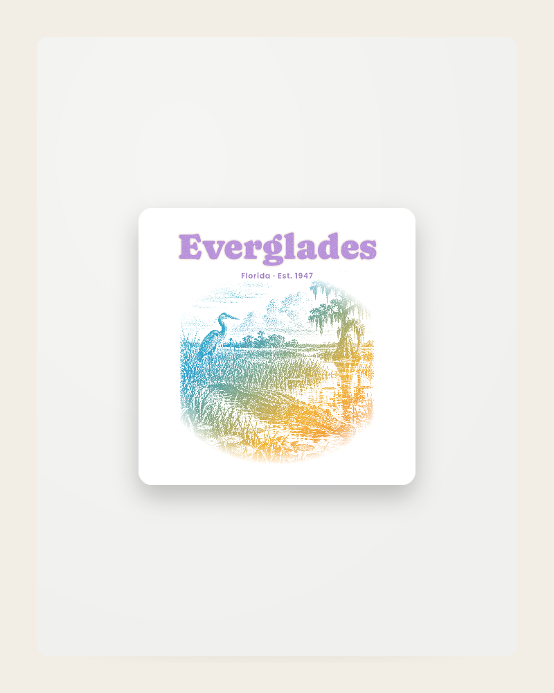 Everglades Sawgrass Gator Fridge Magnet