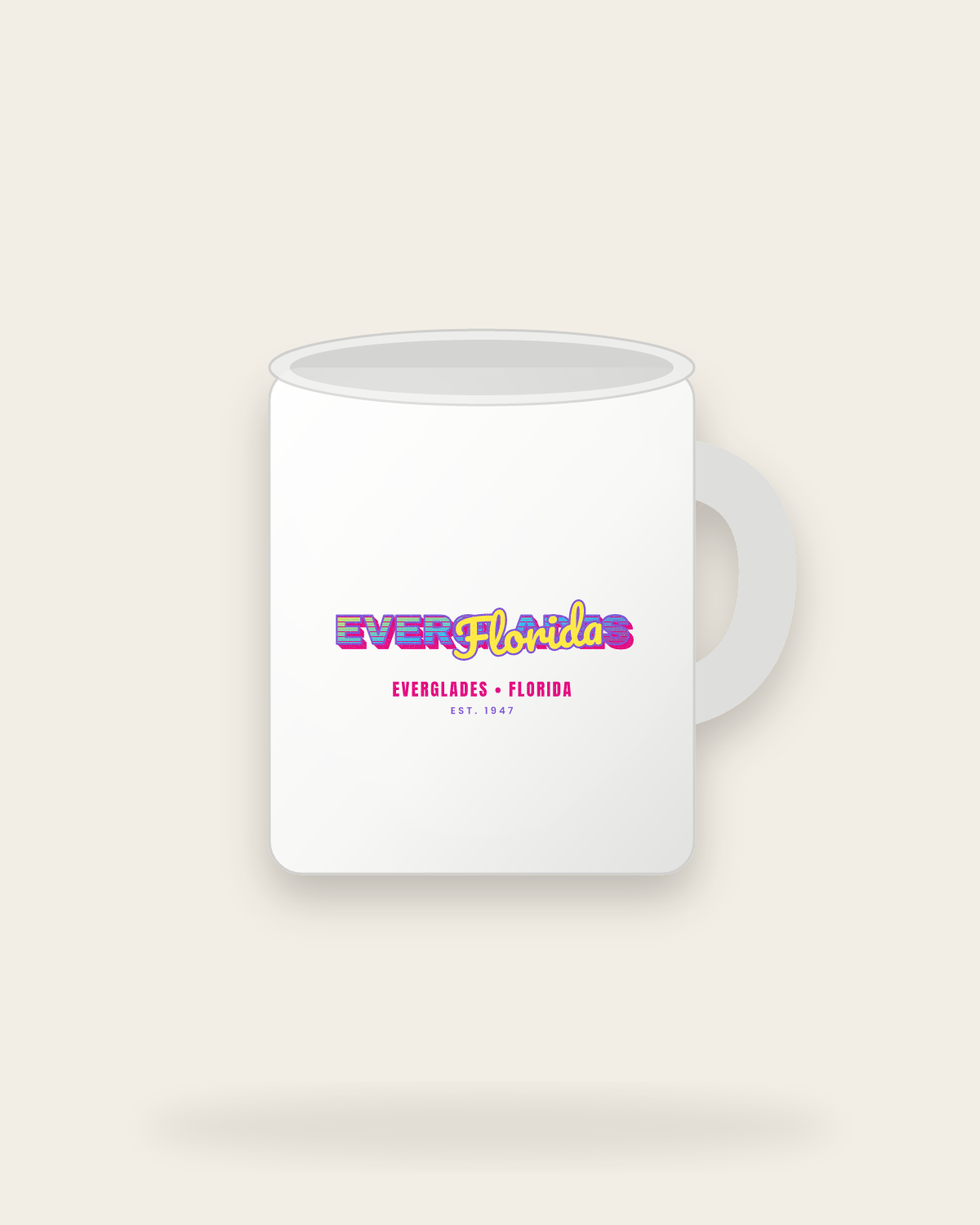 Everglades Music TV Ceramic Mug 11oz in White