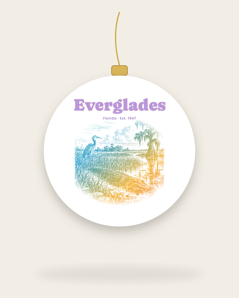 Everglades Sawgrass Gator Ceramic Ornament