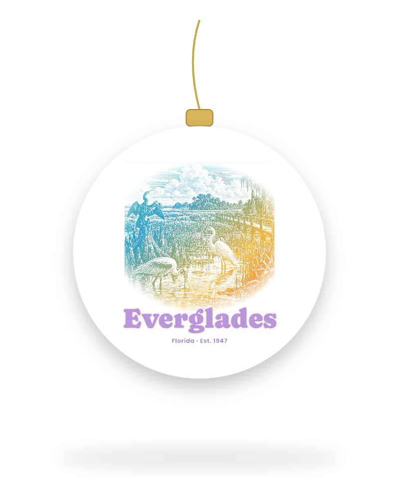 Everglades Wading Birds Ceramic Ornament