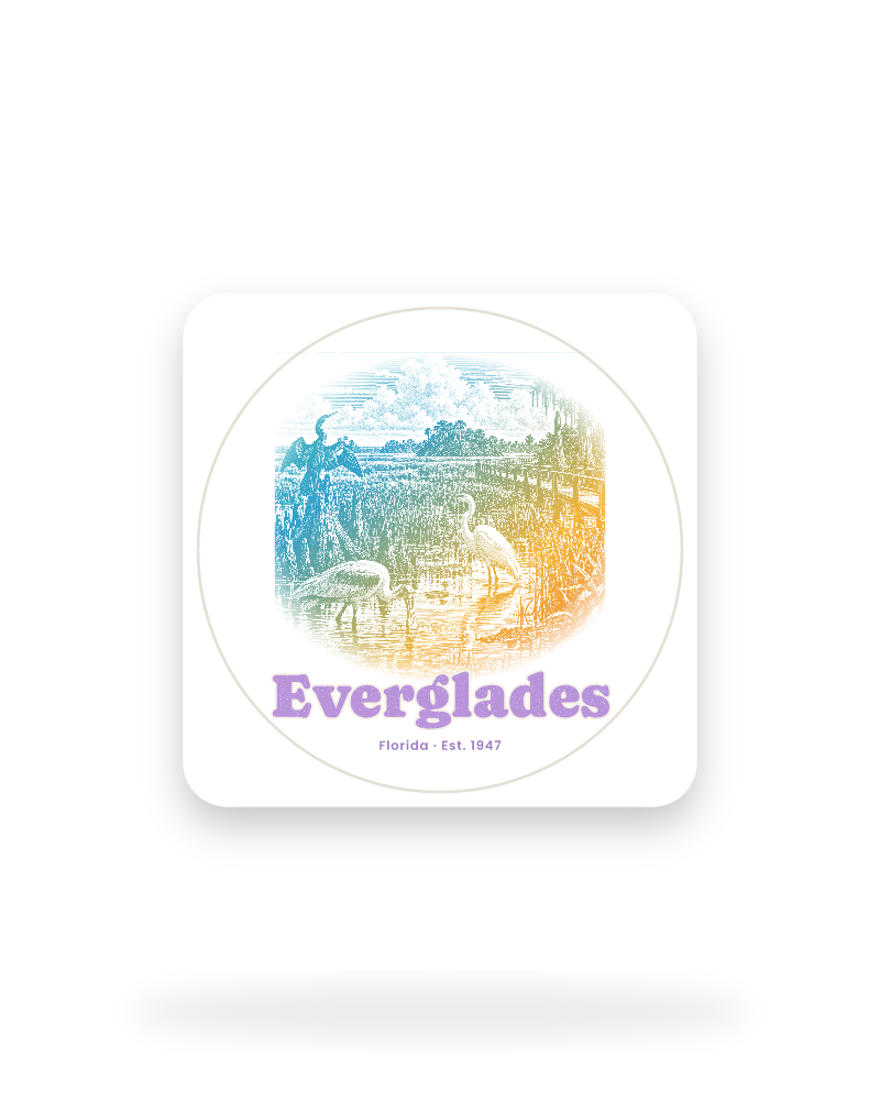 Everglades Wading Birds Kiss-Cut Sticker