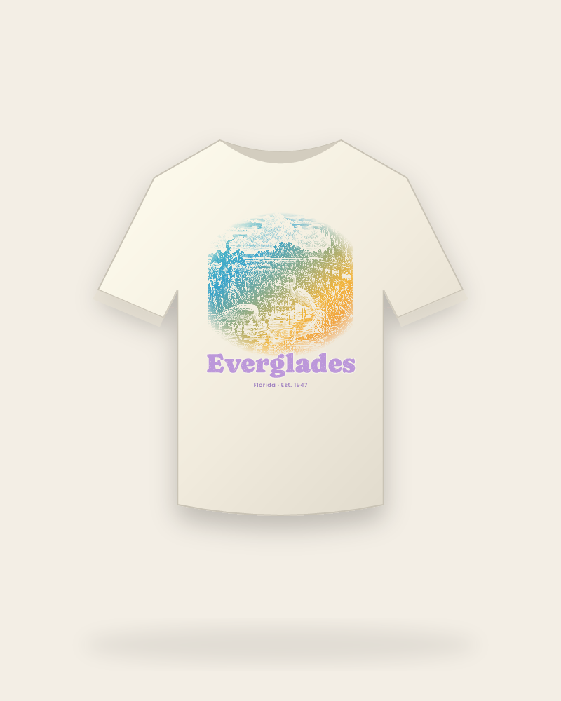 Everglades Wading Birds Vintage Wash Tee