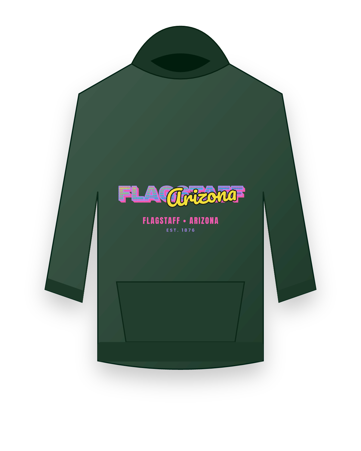 Flagstaff Music TV Hooded Sweatshirt in Forest Green