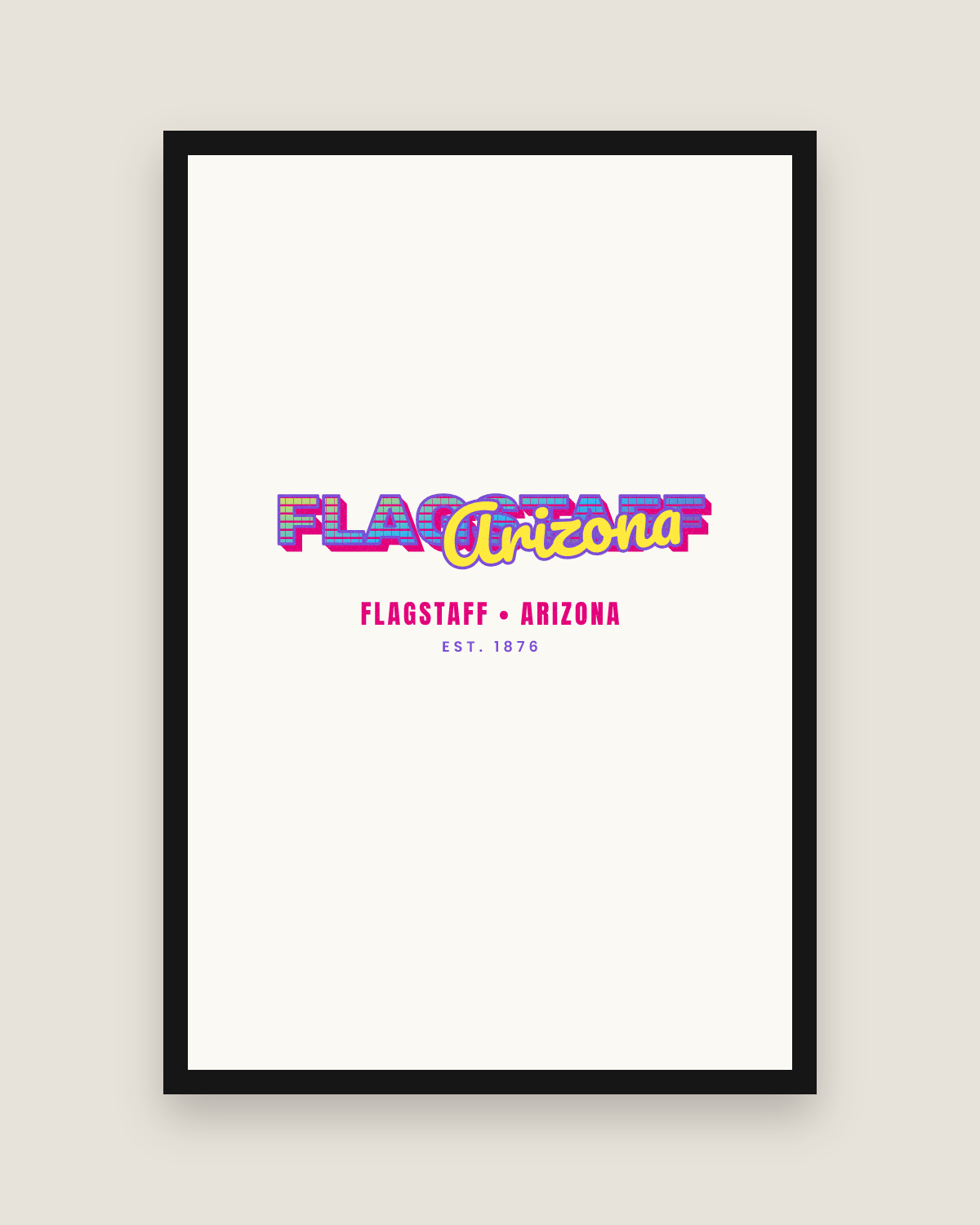Flagstaff Music TV Matte Poster in White