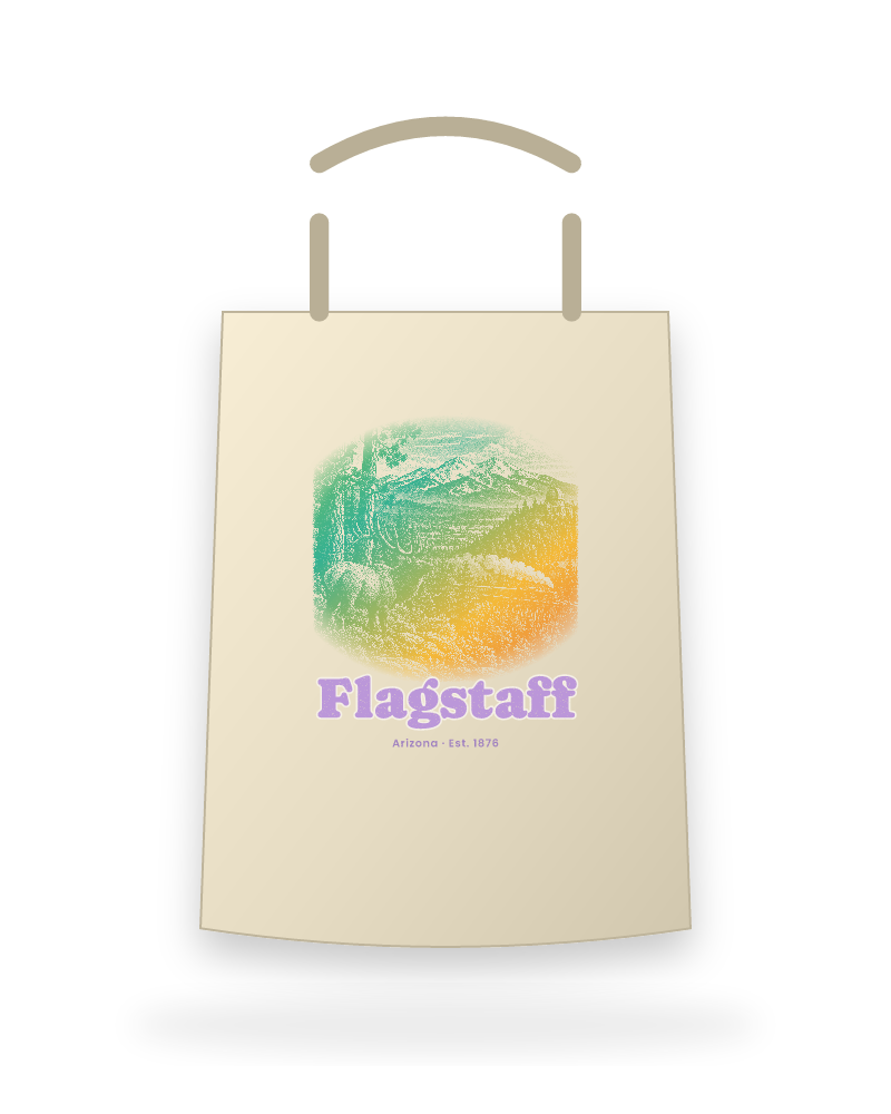 Flagstaff Ponderosa Elk Canvas Tote
