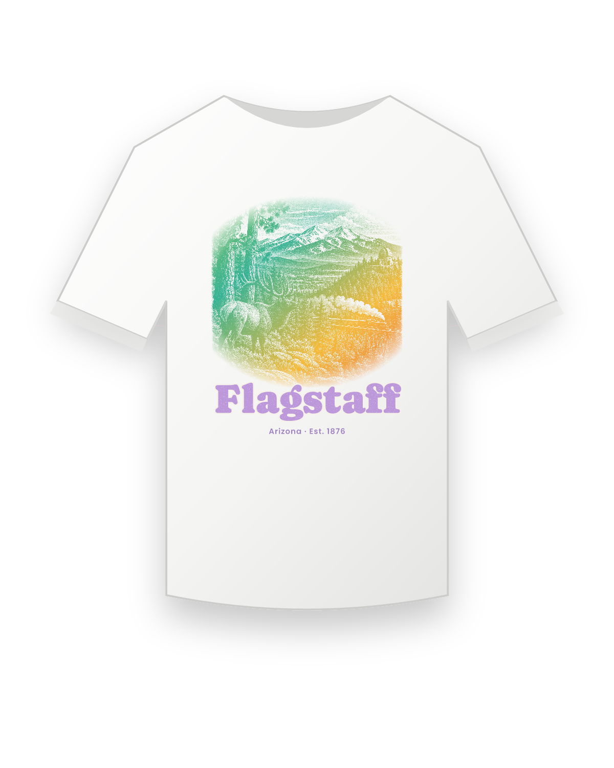 Flagstaff Ponderosa Elk Youth Tee in White