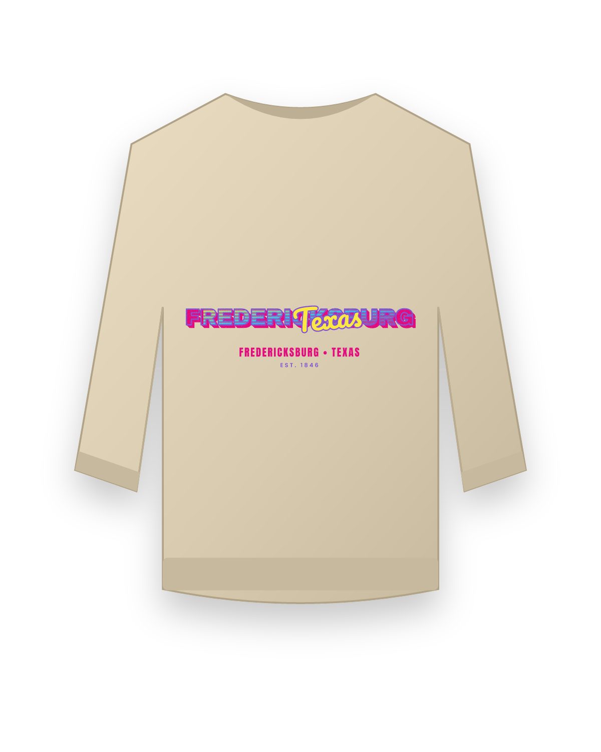 Fredericksburg Music TV Crewneck Sweatshirt in Sand