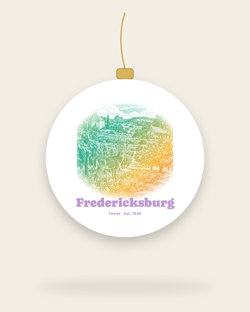 Fredericksburg Hill Country Vines Ceramic Ornament