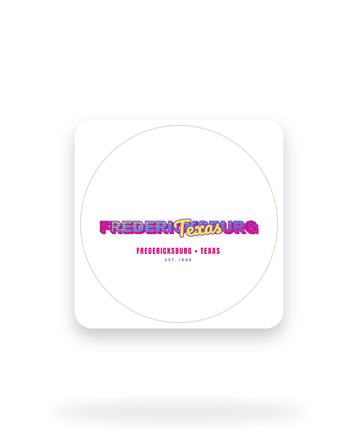 Fredericksburg Music TV Kiss-Cut Sticker in White