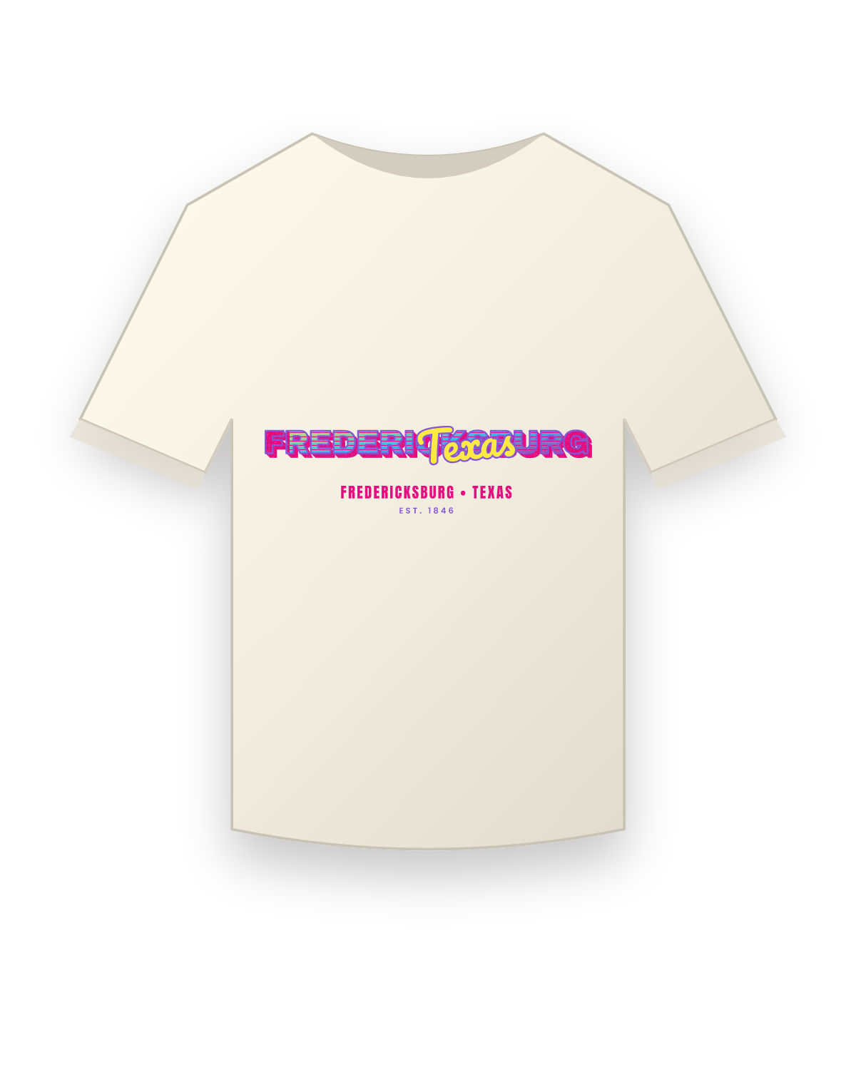 Fredericksburg Music TV Vintage Wash Tee in Ivory
