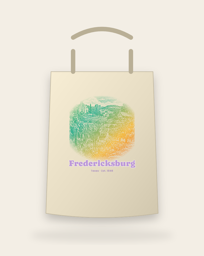 Fredericksburg Hill Country Vines Canvas Tote