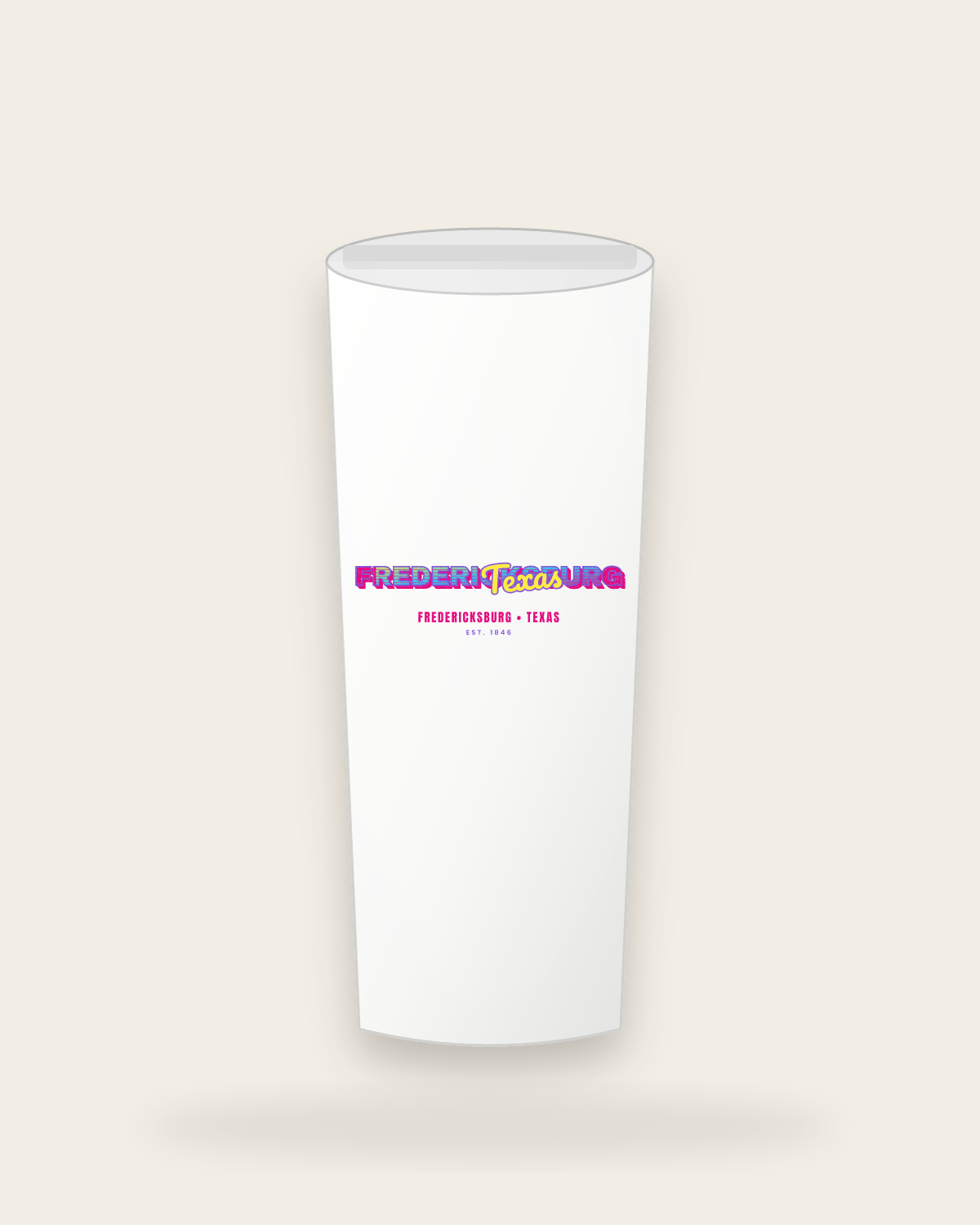 Fredericksburg Music TV Insulated Tumbler 20oz in White