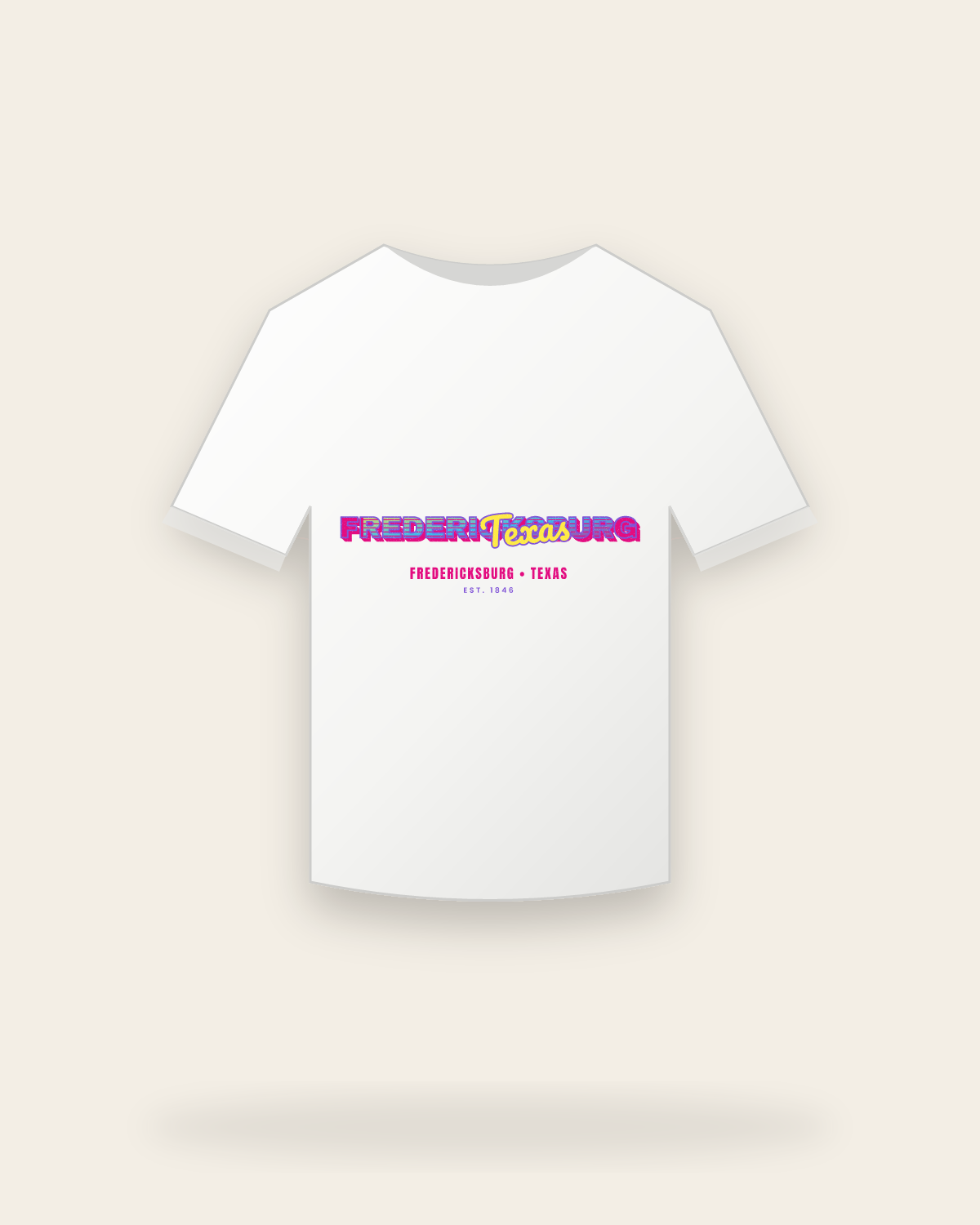 Fredericksburg Music TV Youth Tee in White
