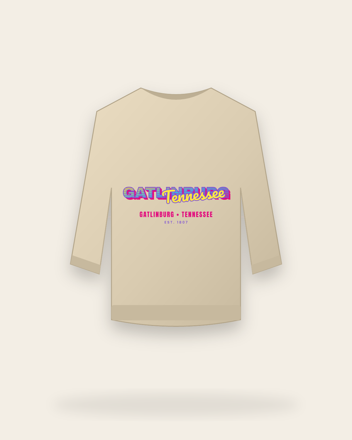 Gatlinburg Music TV Crewneck Sweatshirt in Sand
