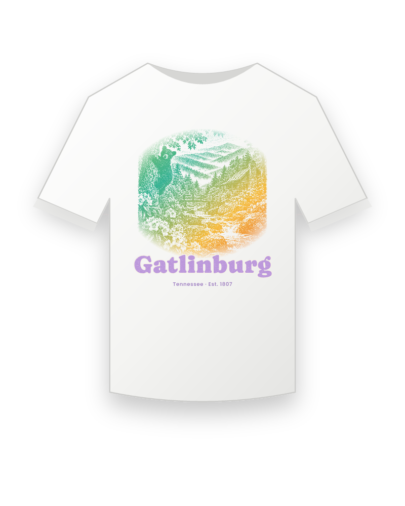 Gatlinburg Cabin Creek Bear Youth Tee