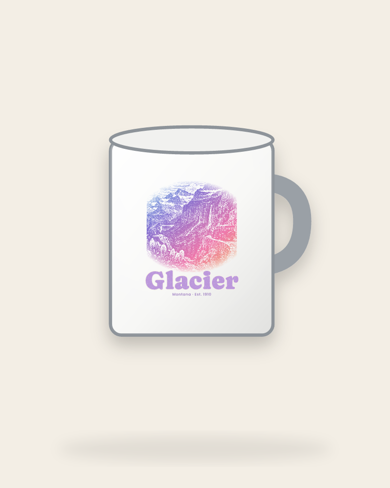 Glacier Going-to-the-Sun Road Enamel Camp Mug