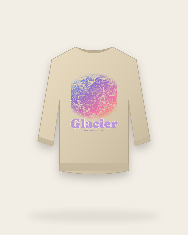 Glacier Going-to-the-Sun Road Crewneck Sweatshirt