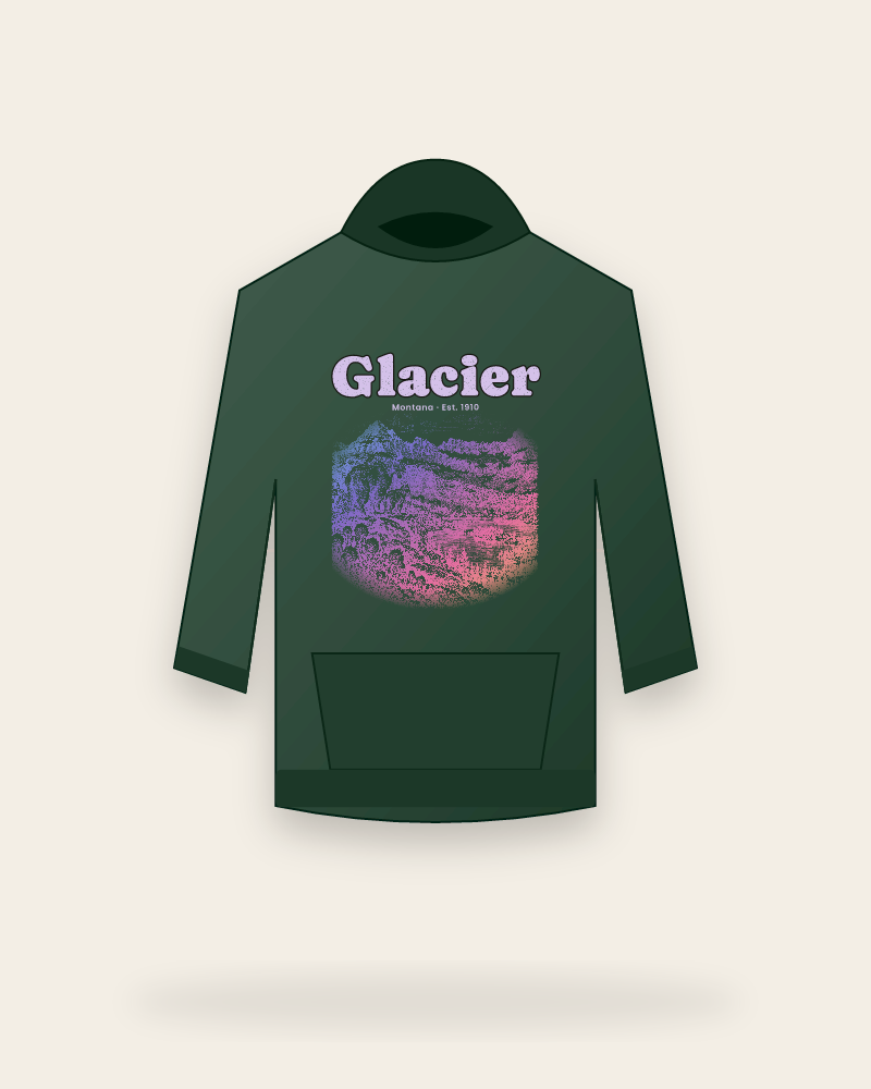 Glacier Logan Pass Goats Hooded Sweatshirt