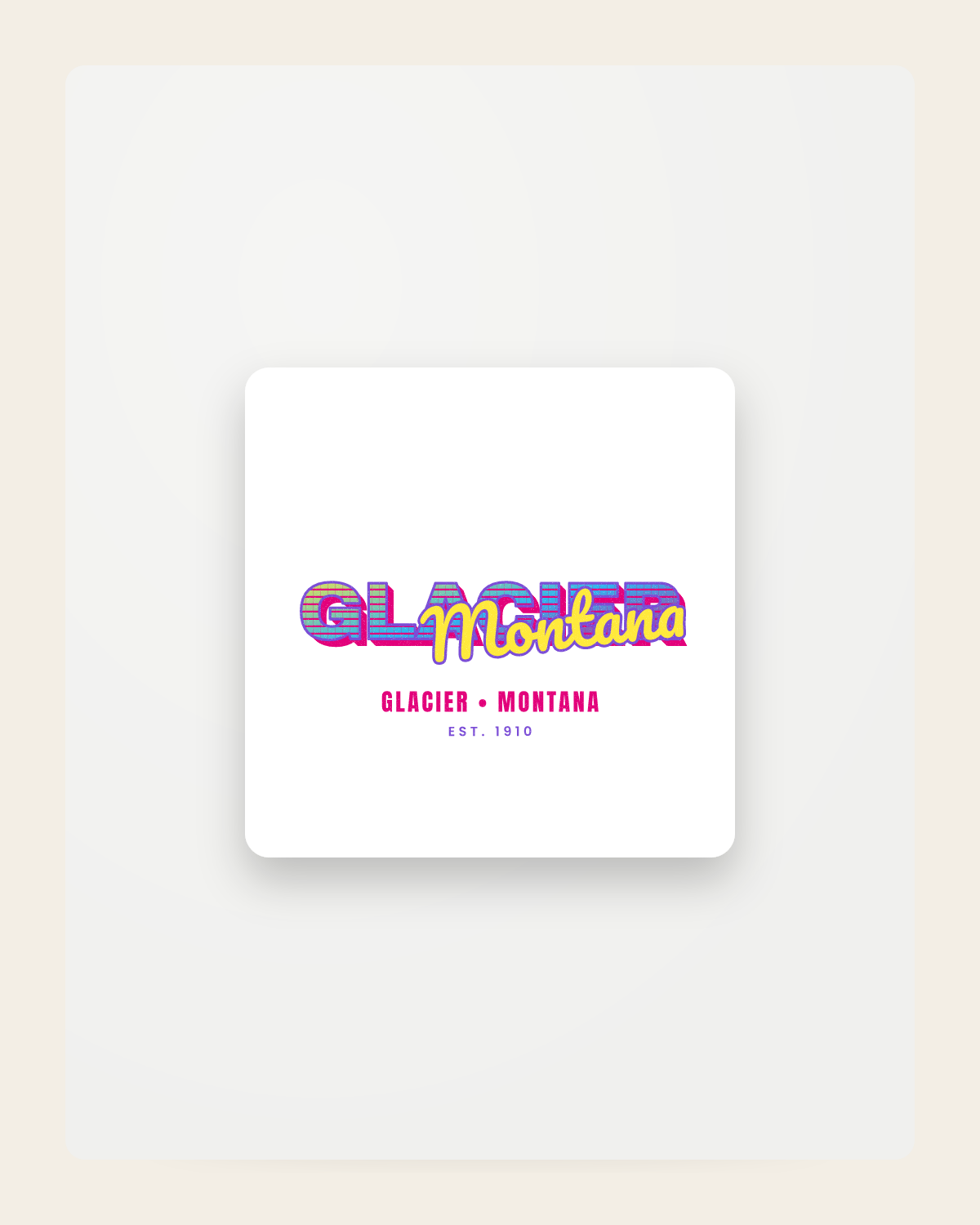 Glacier Music TV Fridge Magnet in White