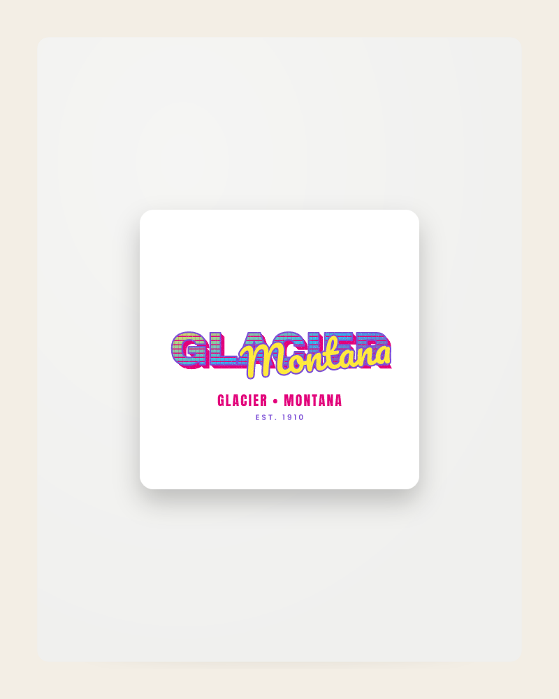 Glacier Music TV Fridge Magnet