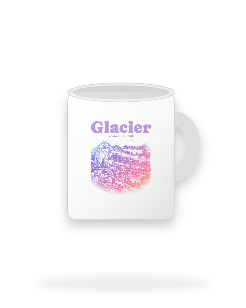 Glacier Logan Pass Goats Ceramic Mug 11oz